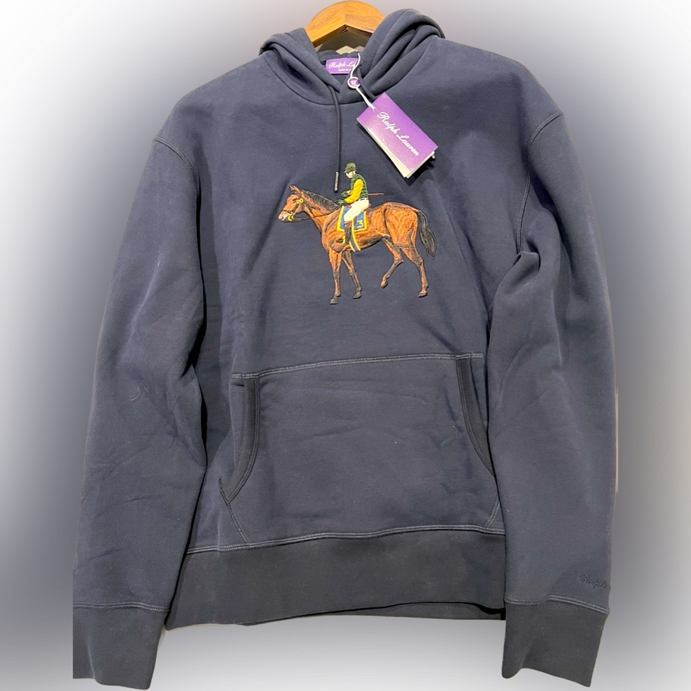 Ralph Lauren Purple Label Standing Horse Fleece Hoodie